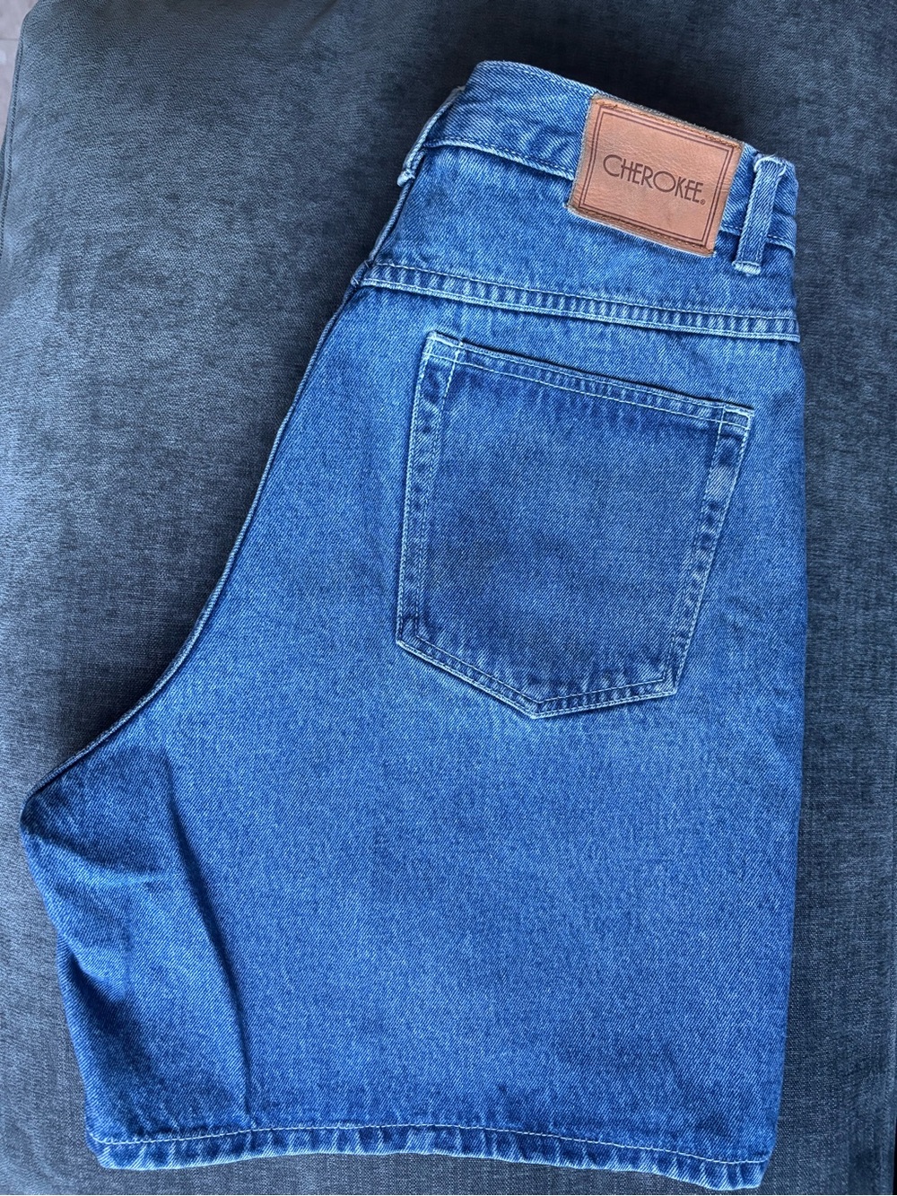 Cherokee Men's Classic Medium Blue Denim Shorts